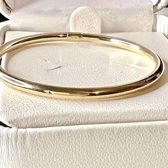 Madi K 14K Yellow Gold Baby Slip-On Bangle Bracelet – 5” circumference - Picture 11 of 12